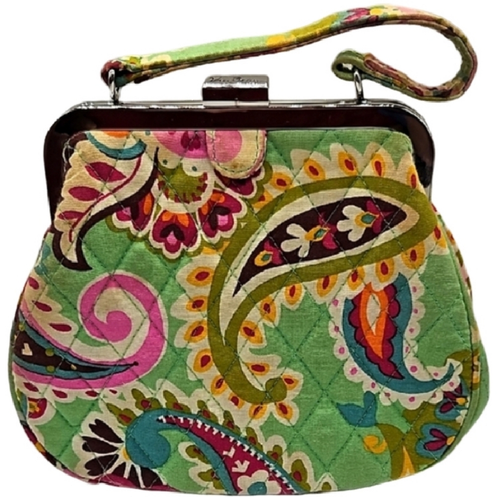 👛 VERA BRADLEY mint quilted paisley bag pocketbook